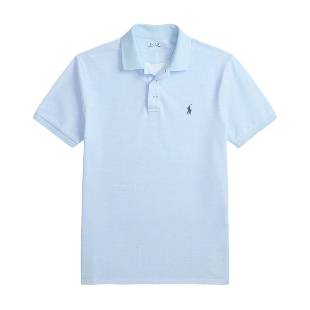 Polo Ralph Lauren Mens Mesh-Kit Stretch Polo Shirt XXL Glenn/Pebble Blue -NWT